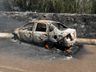 Incêndio destrói veículo e se espalha pela vegetação às margens da BR-282, em Paraíso 