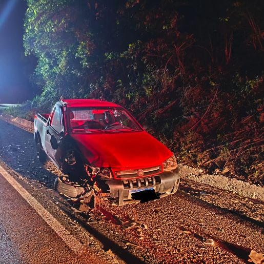 Idoso fica ferido em acidente na BR 158, em Caibi 