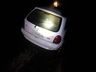 Carro sai da pista e cai em sarjeta na BR-163