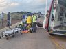 Colisão entre duas motos deixa dois feridos na BR-163, em Guarujá do Sul