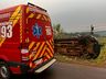VÍDEO: Veículo sai da pista e capota na SC 492, entre SMO e Bandeirante 