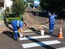 Tunápolis trabalha no feriado para reforçar sinalização viária 