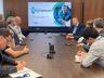 Prefeito e comitiva de SMO se reúnem com presidência da Fiesc 
