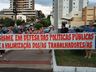 Sindicatos fazem protesto contra medidas do governo estadual