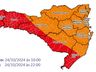 Defesa Civil emite alerta para tempestades severas no Extremo Oeste de SC