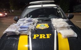 PRF flagra veículo transportando drogas em tanque de combustível na BR 163, em Guaraciaba
