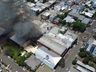 Imagens aéreas mostram destruição em mercado de SMOeste após incêndio