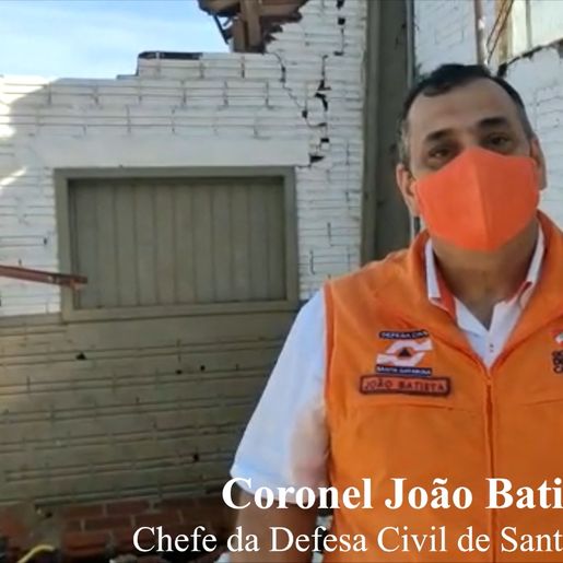 VÍDEO: Chefe da Defesa Civil de Santa Catarina visita região