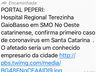 É FAKE: Mensagem utilizando Portal Peperi como fonte para caso de Coronavirus 