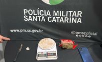 Jovem é preso por tráfico de drogas após ação da PM em Mondaí