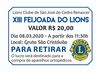 Lions Clube Renascer de SJCedro promove feijoada beneficente