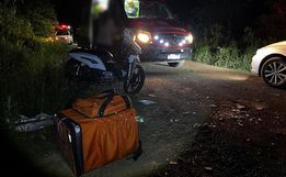 Motociclista fica ferido em colisão com camionete em SMOeste