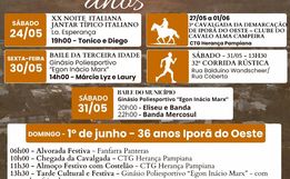Novidades marcam programação do 36º aniversário de Iporã do Oeste