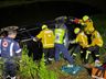 Gol sai da pista e tomba no interior de São Miguel do Oeste
