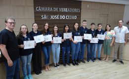 Vereadores Mirins da VIII Legislatura são diplomados em São José do Cedro