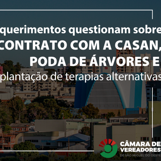 Vereadores aprovam requerimento questionando contrato com a Casan em SMOeste