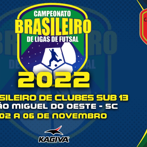 Guarani sediará Campeonato Brasileiro de Ligas de Futsal Sub-13 em novembro
