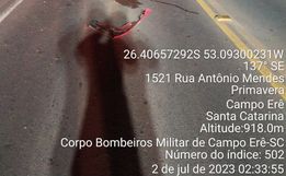 Motorista fica ferido em acidente na SC-160