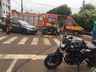 Mulher fica ferida em colisão entre carro e moto