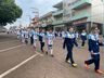 Linha do tempo sobre agricultura e indústria foi trabalhado no desfile cívico