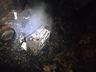 Residência é completamente consumida por incêndio no interior