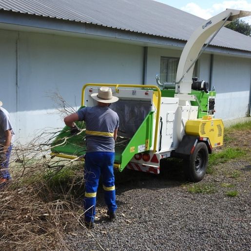 Trabalho de trituração de galhos será finalizado neste mês em SMOeste 
