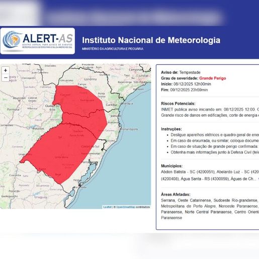 Alerta vermelho coloca SC e mais dois estados em grande perigo para ciclone extratropical