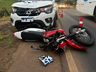 Motociclista fica ferido em colisão com carro na SC-163 em SMOeste 