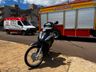 Mulher fica ferida em colisão entre caminhão e motocicleta em São Miguel do Oeste