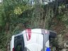 Capotamento deixa mulher ferida na SC-305, em Guaraciaba