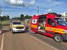 Colisão traseira deixa motociclista ferido na SC-163, em São Miguel do Oeste 