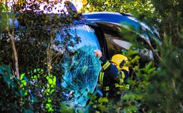 Saída de pista mobiliza bombeiros na BR-282 em São Miguel do Oeste