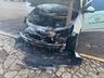 Carro da Secretaria de Saúde de Itapiranga pega fogo