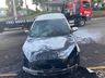 Carro da Secretaria de Saúde de Itapiranga pega fogo