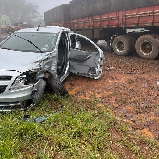 Acidente deixa três pessoas feridas na BR 163 em São José do Cedro