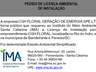 Pedido de Licença Ambiental de Instalação - CGH Floral Geração de Energia SPE LTDA