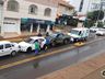 Quatro veículos se envolvem em engavetamento no centro de Iporã do Oeste