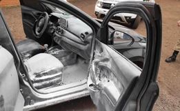 Casal fica gravemente ferido depois de carro pegar fogo em São Lourenço do Oeste