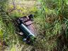 Veículo que saiu da pista e capotou na SC-492 era furtado