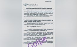 Receita Federal alerta para retorno do golpe por correspondência