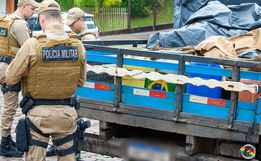 PM flagra transporte de Gás e Diesel oriundos da Argentina em SMOeste 