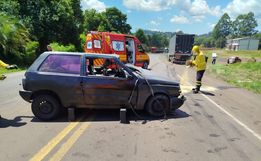 Motorista ferido em colisão na BR-282 morre no hospital