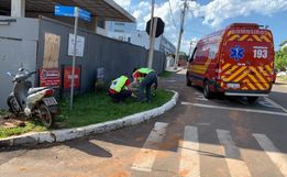 Casal fica ferido em queda de motocicleta