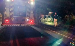 Colisão frontal deixa homem ferido e BR-163 bloqueada em SMO