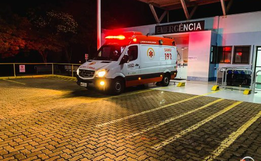 SAMU transfere vítima de facada em Itapiranga