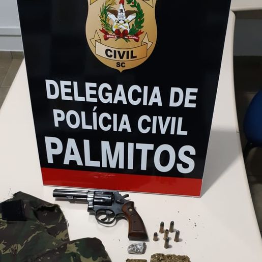 Polícia Civil prende dois homens, apreende drogas, revólver e munições em Caibi