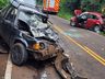 Colisão frontal entre dois carros deixa quatro feridos em Guaraciaba
