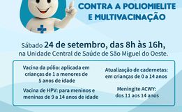 Saúde realiza Dia “D” de multivacinação neste sábado em SMOeste
