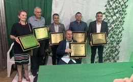Seis homenageados recebem reconhecimento público da Câmara de Saltinho