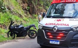 Homem fica ferido em acidente com motocicleta na BR-282, em Iraceminha